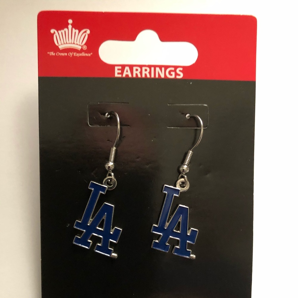Los Angeles Dodgers dangling earrings